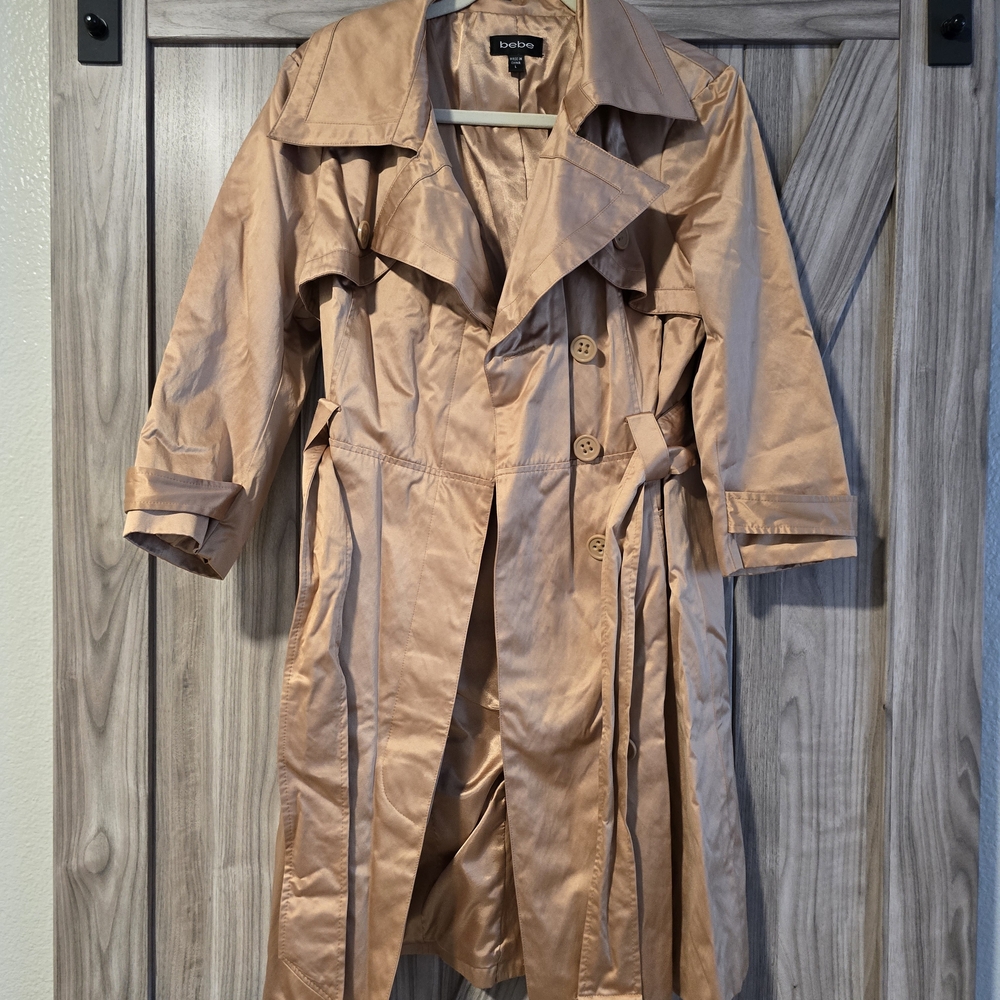 Bebe Metallic Tan Coat